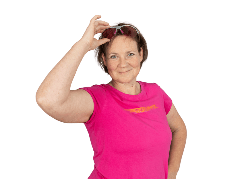 Annett Panterodt mit Yogamatte