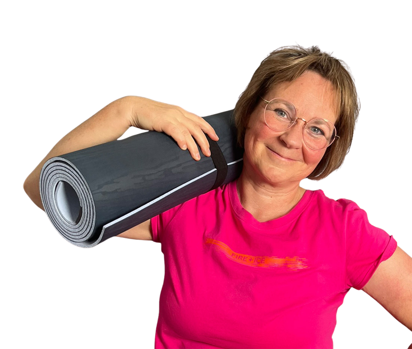 Annett Panterodt im Yogasitz